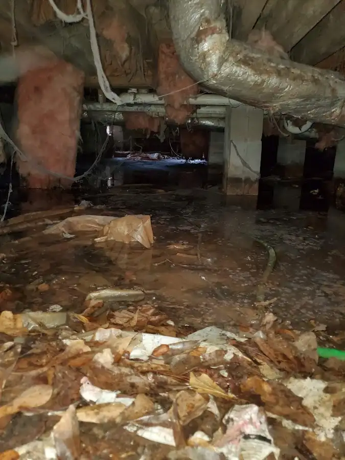 Crawl space flood assessment for Commercial Water Damage Restoration in German Flatts